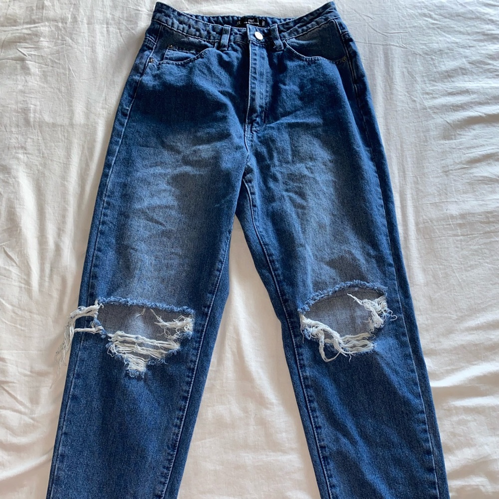 High rise riot jeans